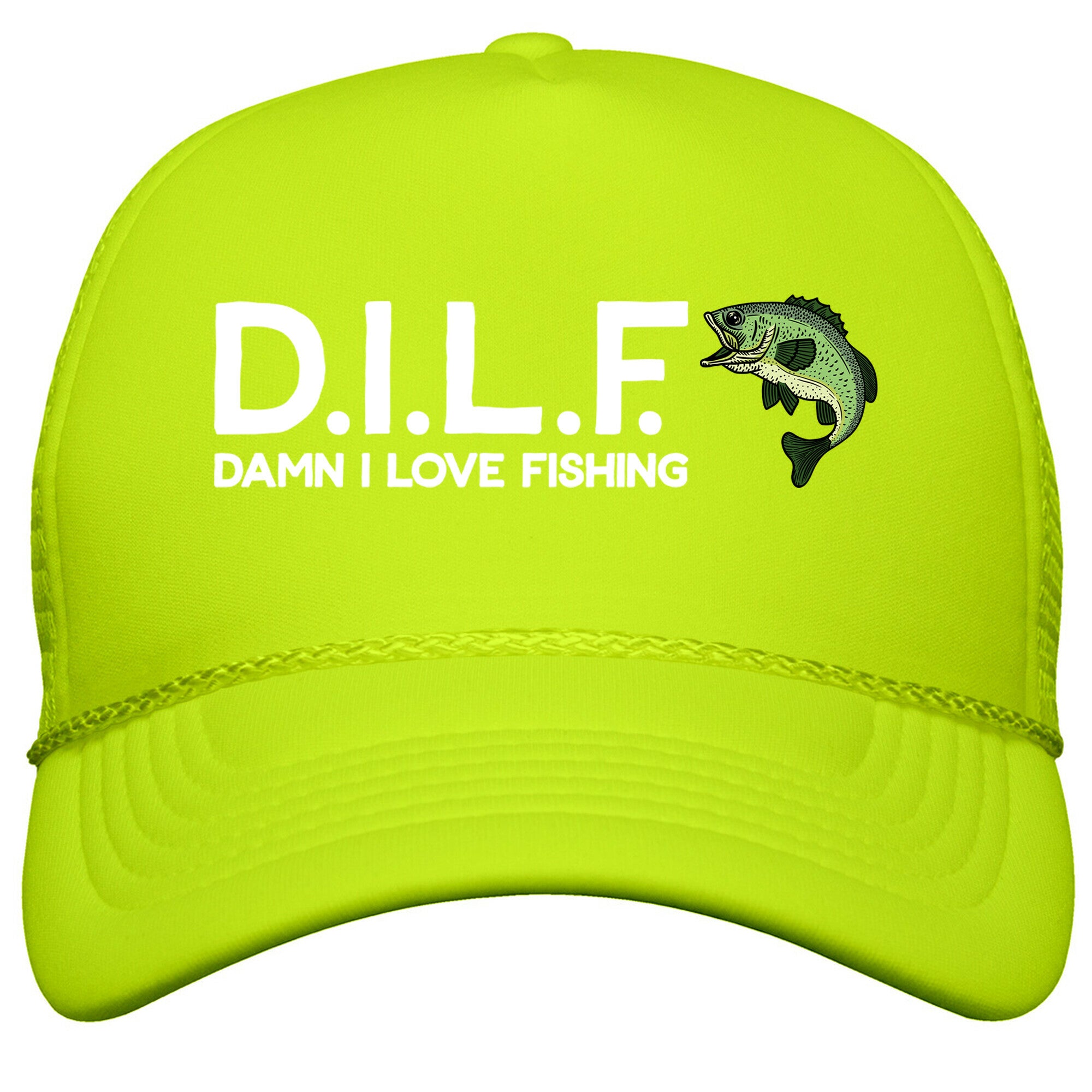 D.I.L.F. Damn I Love Fishing Snapback Trucker Hat